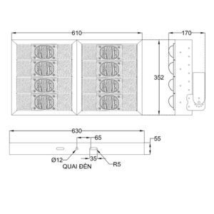 THÔNG SỐ KỸ THUẬT ĐÈN LED SÂN BÓNG 400W