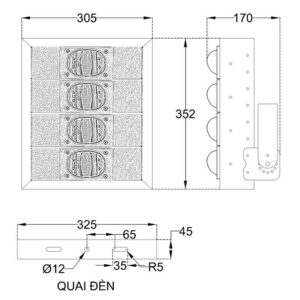 THÔNG SỐ KỸ THUẬT ĐÈN LED SÂN BÓNG 200W