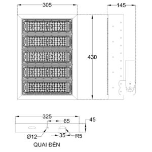 đèn led pha module 250w