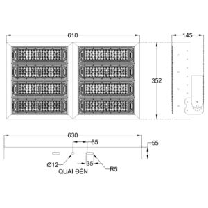 đèn pha module 400w