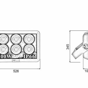 đèn led pha ly 300w