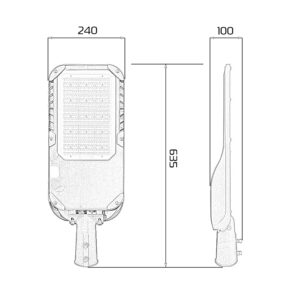 Thông số đèn đường phố 200W D22