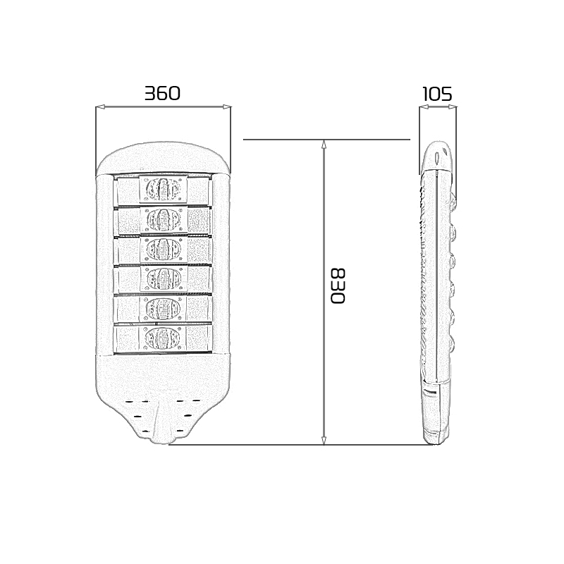den-chieu-sang-duong-pho-300w-d03 Thông số đèn chiếu sáng đường phố 300w D03 Chip LED COB