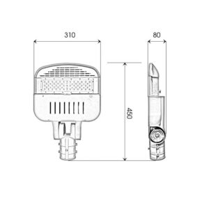 Thông số đèn LED đường chiếu sáng đô thị 50w D14