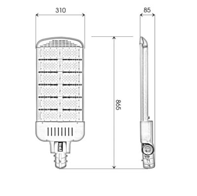 Thông số đèn LED đường chiếu đô thị 300w D14