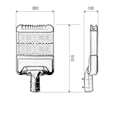 Thông số đèn LED đường OEM Philips 100w D15