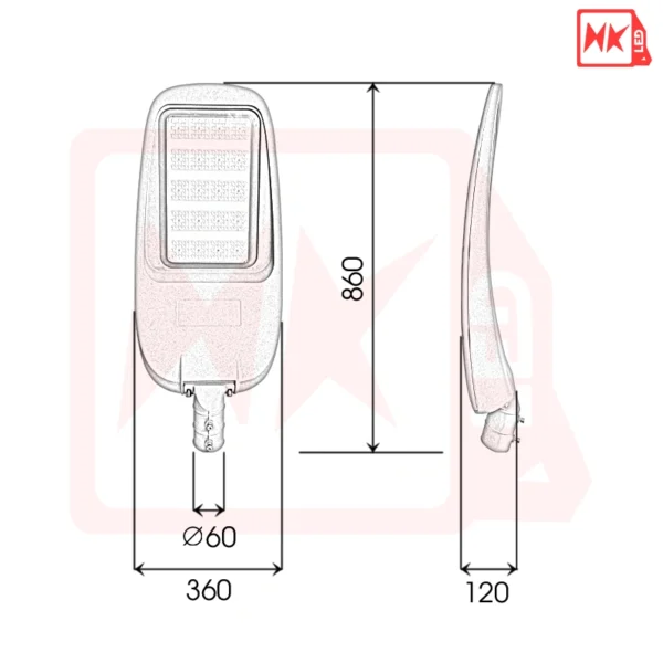 Thông Số Đèn LED Đường Quốc Lộ 200w D20
