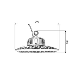 Thông số đèn LED nhà xưởng ufo 100w nguồn tròn