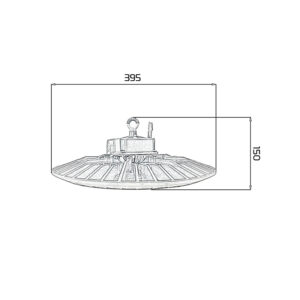 Thông số đèn LED nhà xưởng ufo 250w nguồn tròn